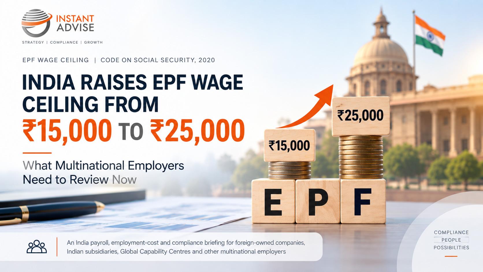 India raises EPF wage ceiling from ₹15,000 to ₹25,000